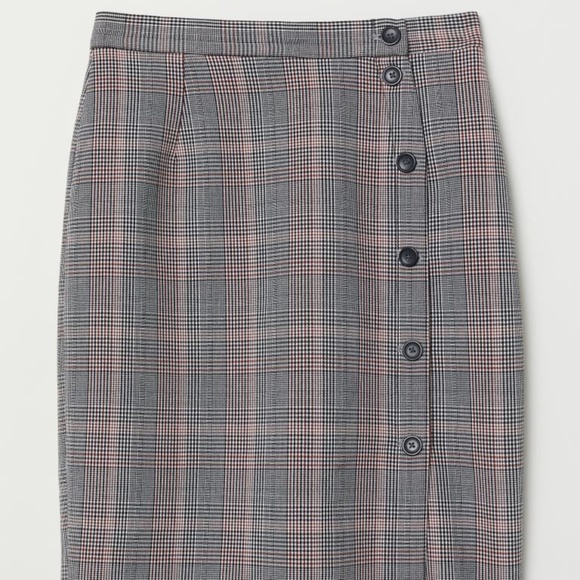 H&M Knee-length Houndstooth Skirt in Size 2 - Picture 3 of 6